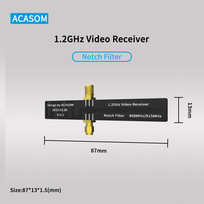 Eliminar interferência 1080MHz Filtro de entalhe de passagem de banda para peças de drones de 868/915GHz