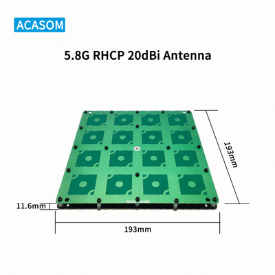 20dBi Gain Panel Long Range Drone Antenna para Amplificador de Alta Potência