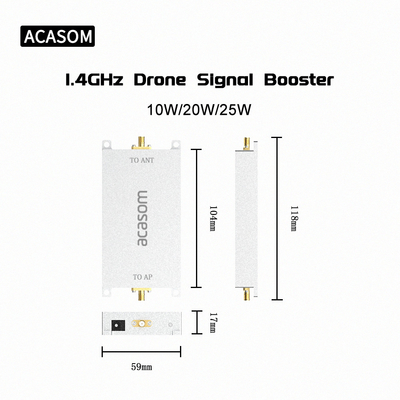 Eficiência 45% 40dBm 1.4GHz RF Modulo de Amplificador Bidirecional para Extensor Sem Fio