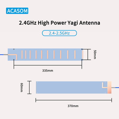 RFSMA Homem Yagi Drone Jammer Antenna 50 Ohm 13 DBi Alto Ganho