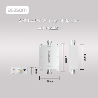 5w 5.8GHz amplificador de alcance de sinal para faixa de frequência 5.725-5.85GHz
