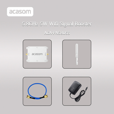 5w 5.8GHz amplificador de alcance de sinal para faixa de frequência 5.725-5.85GHz
