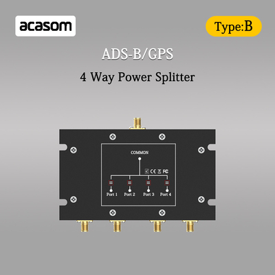 4 Way Power Splitter para sinais ADS-B e GPS 800-2150MHz N Conector feminino de baixa inserção