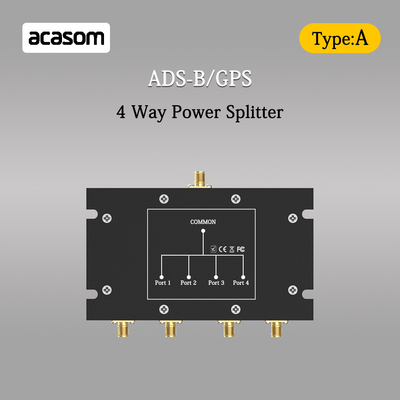 4 Way Power Splitter para sinais ADS-B e GPS 800-2150MHz N Conector feminino de baixa inserção