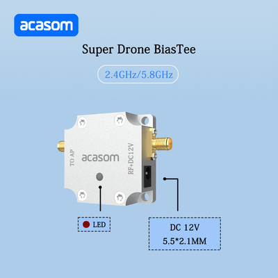Super Drone Series DC 12V Bias Tee para módulo de alimentação de transferência de amplificador de 2,4 GHz