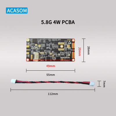 Potente amplificador de sinal RF de 5W 37dBm 12V PCBA para 5,8GHz e 2,4GHz
