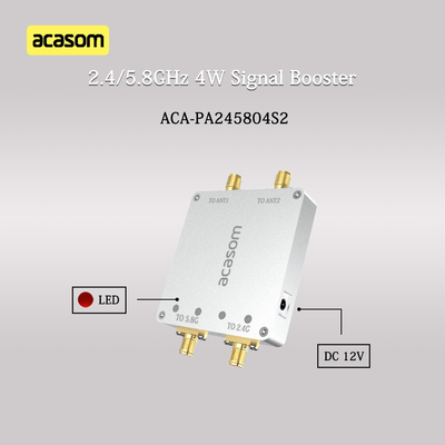 Amplificador de sinal de canal duplo de 2,4 GHz a 5,8 GHz Potência máxima de saída P1dB 36dBm 4W