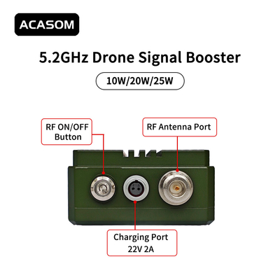 5.2 GHz Drone Signal Booster 10W 20W 25W Para alcançar voos mais longos